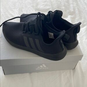Adidas Black Athletic Shoes with Modern Mesh Upper